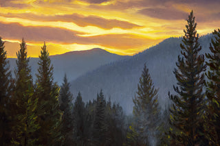 landscape paintings of mountain wilderness