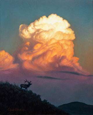 Storm cloud oil painting - wildlife art