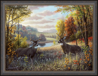 "October Bliss" - Framed Whitetail Deer Art Print