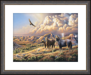 "Under Wild Skies" - Framed Wildlife Landscape Art Print