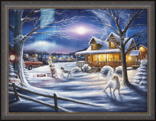 "Welcome Home" - Framed Cabin Nostalgia Art Print