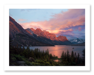 glacier national park landscape art print