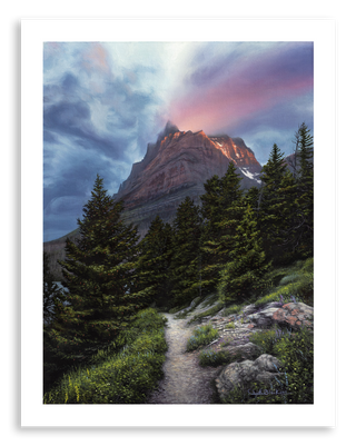 mountain landscape painting art print
