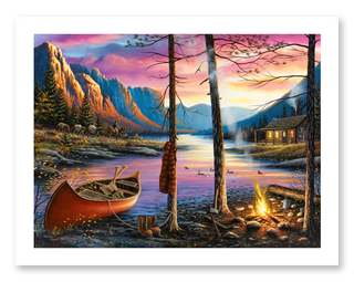 mountain landscape painting art print