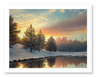winter sunrise landscape art print