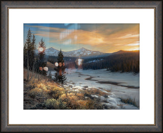 "Stillness" - Framed Mountain Landscape Art Print